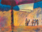 Life Sequence by Christian Halna du Fretay blends abstraction and figuration, where colour and form evoke movement.