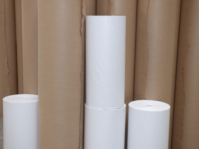 ROLLOS DE PAPEL KRAFT, BLANCO, ECOLÓGICO, BOND