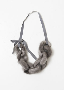 Sapphire mink necklace