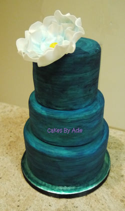 Painted Blue with Large Flower