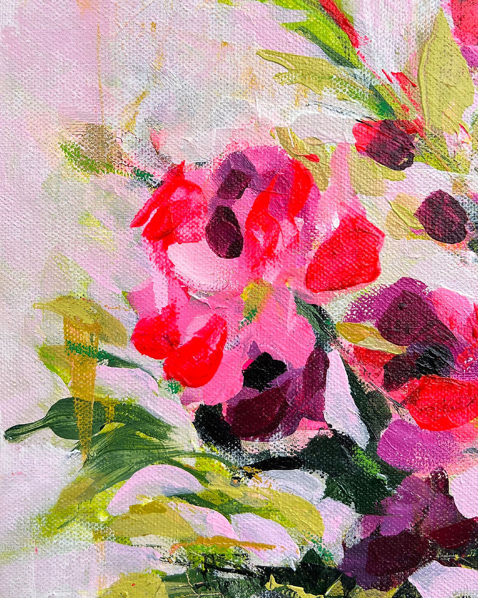 Thumbnail: 'Petals Unfolding' Original Painting on Canvas