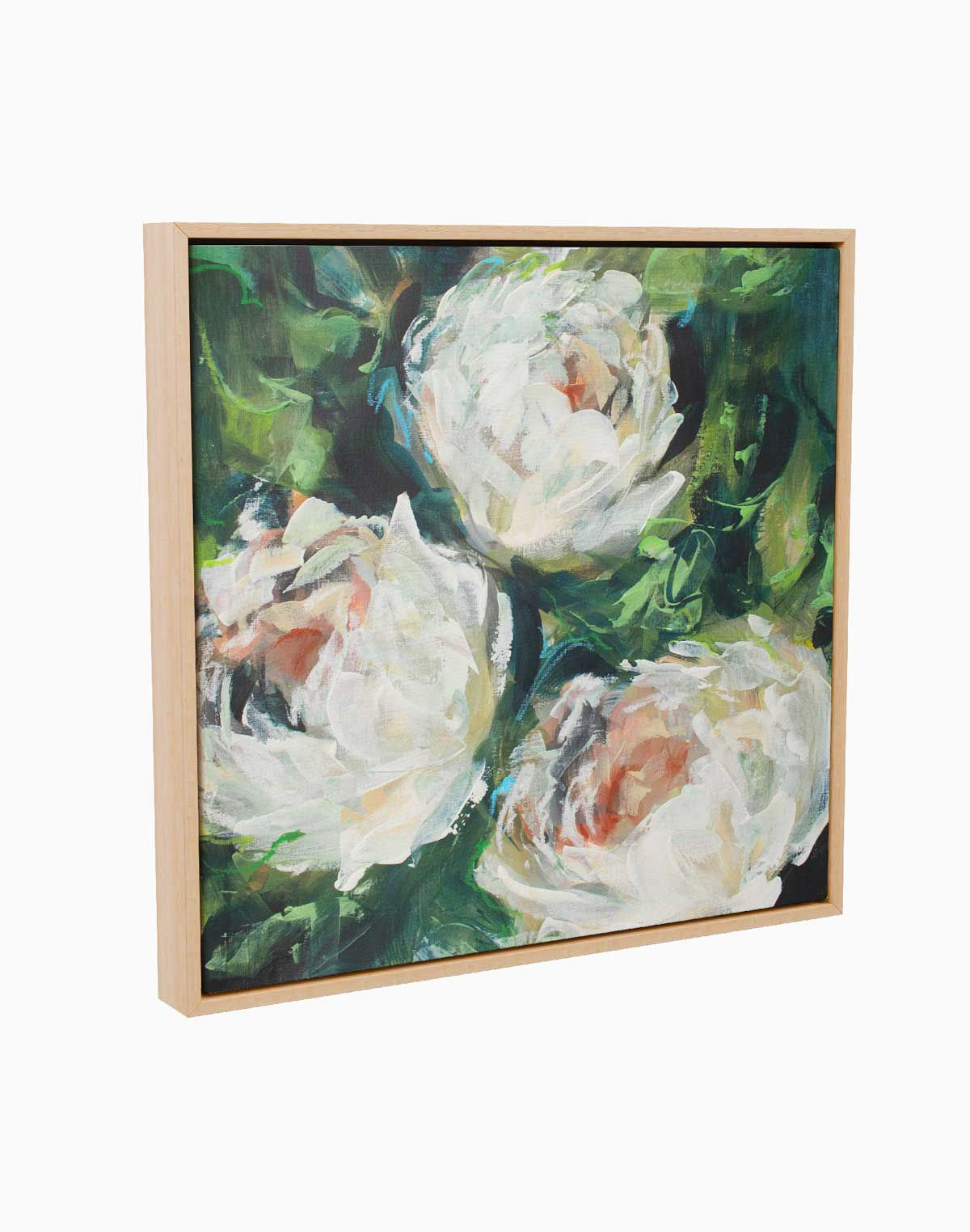 'White Peonies' on Canvas