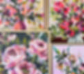 Framed floral paintings by Carolyn Quan Art