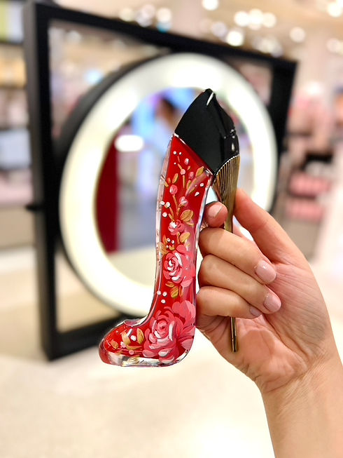 Hand-painted fragrance bottle