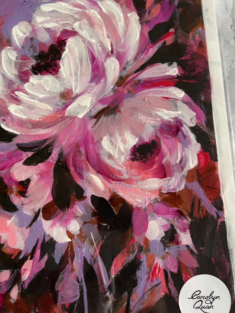 Thumbnail: 'Abstract Florals I' Original Small Study A3