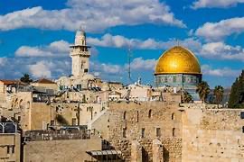 The Dome of the Rock at Jerusalem.