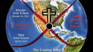 2023 and 2024 solar eclipse path of totality over America creates an X