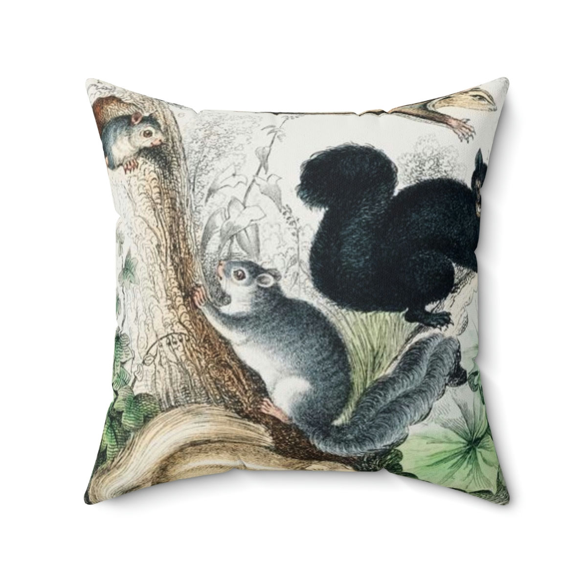 SQUIRRELS Spun Polyester Square Pillow