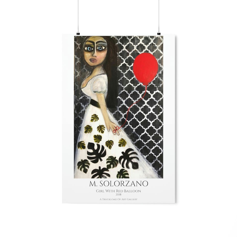Thumbnail: GIRL WITH RED BALLOON Premium Matte Vertical Posters