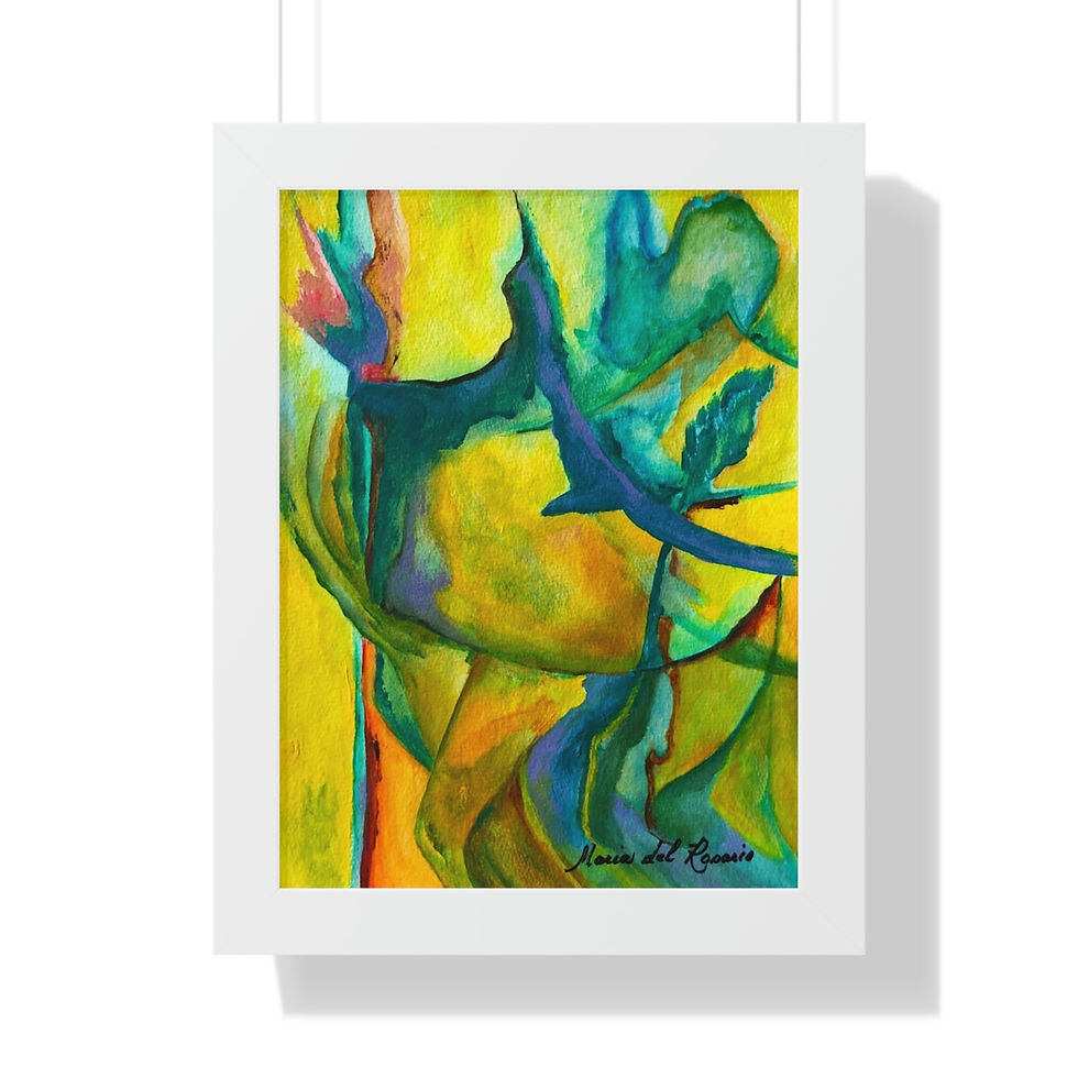 Thumbnail: DANZA DE JARDIN  (Dance of Gardens) Framed Vertical Poster