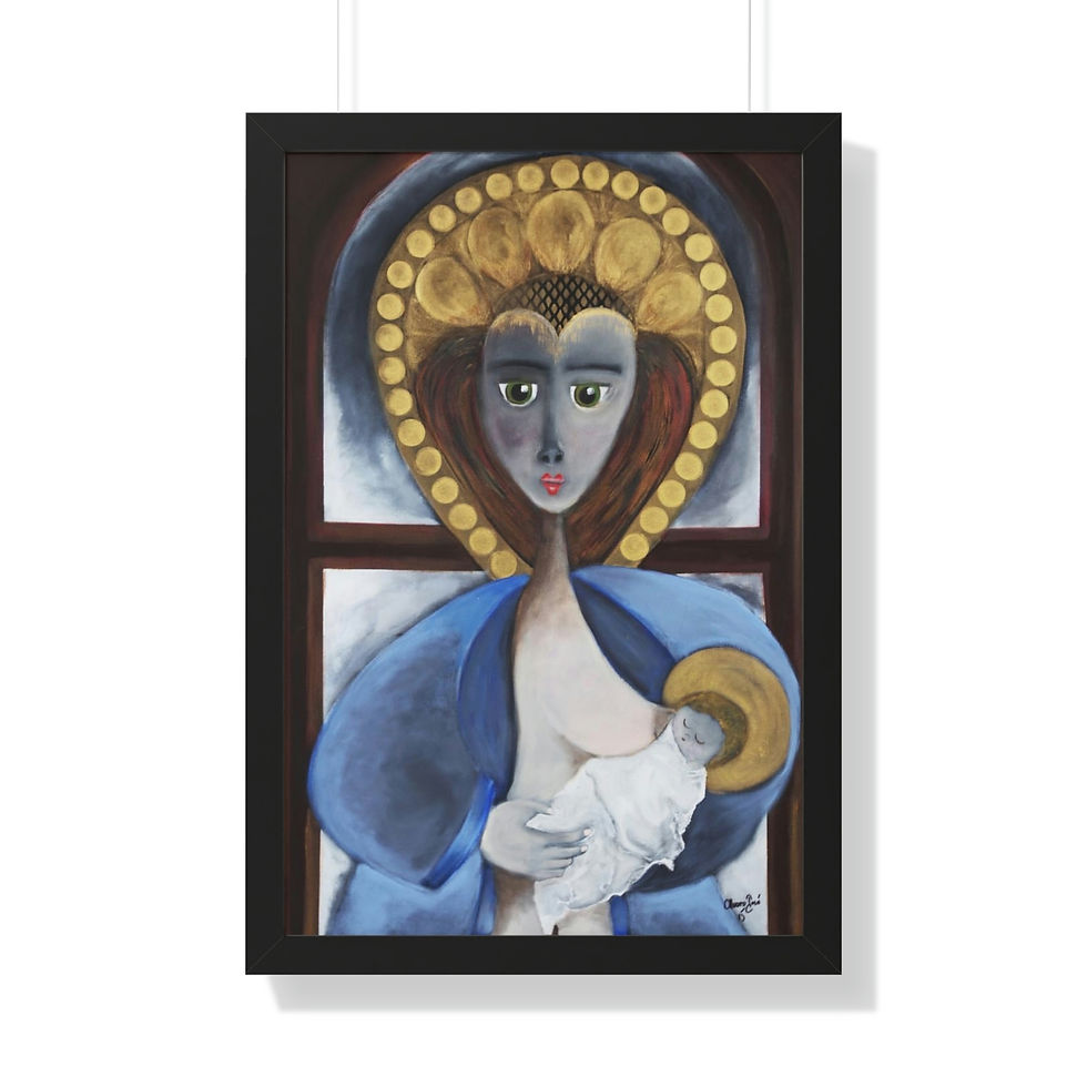 Thumbnail: MADONNA DE LA LECHE Framed Vertical Poster