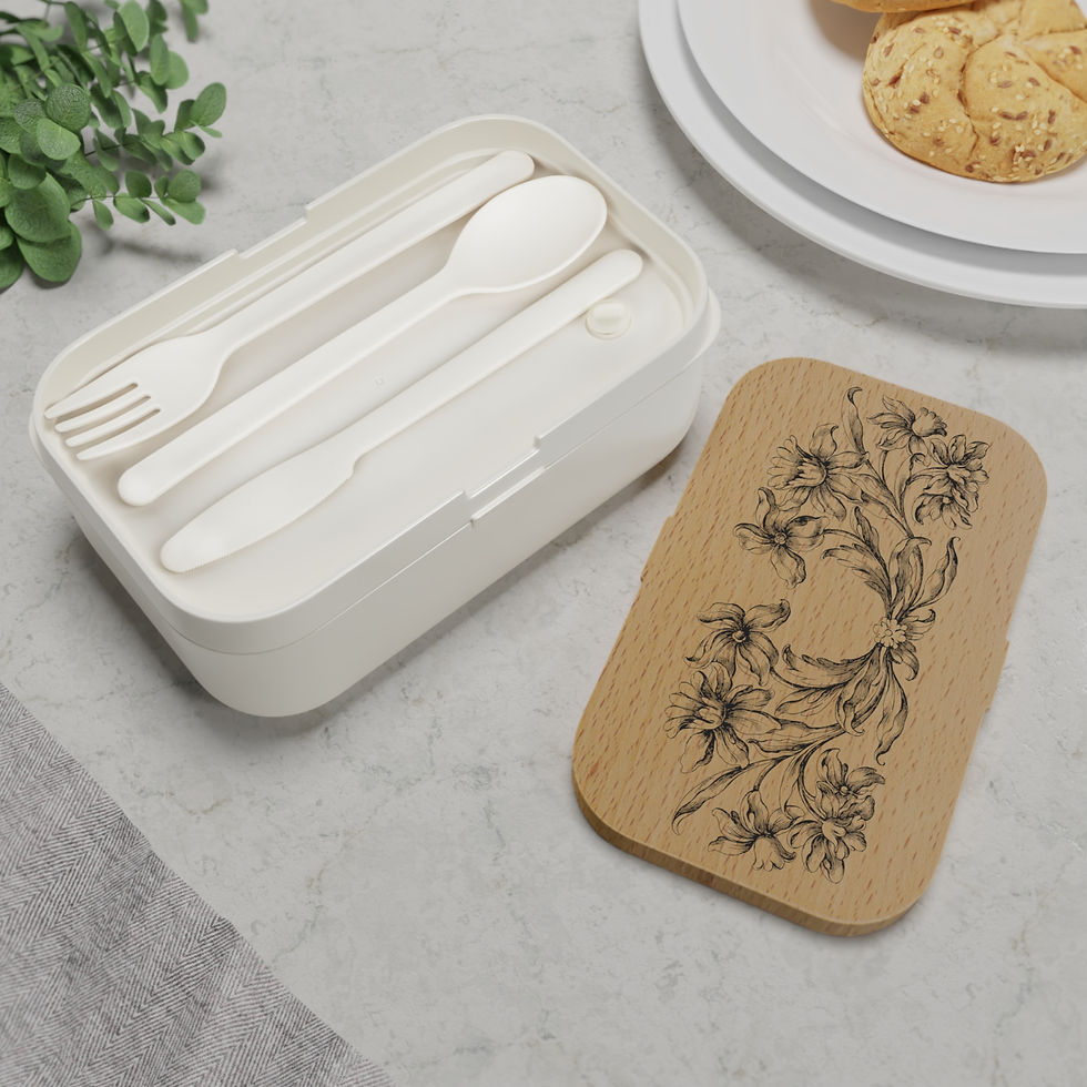 Thumbnail: FIORE  Wooden Bento Lunch Box