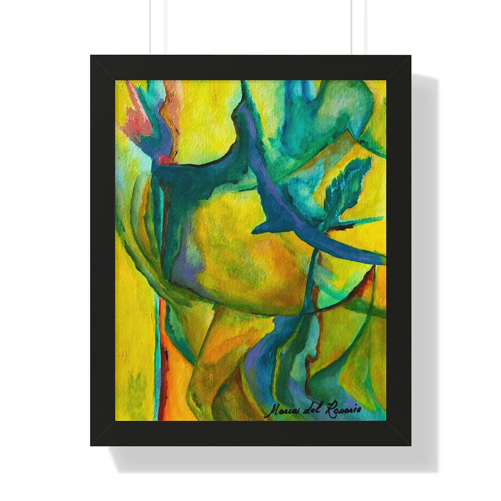 Thumbnail: DANZA DE JARDIN  (Dance of Gardens) Framed Vertical Poster