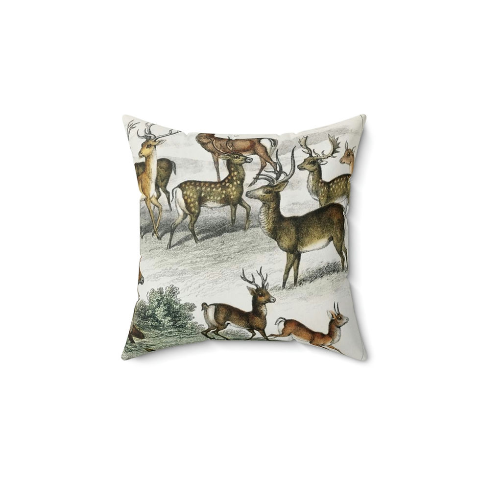 Thumbnail: RED DEER Spun Polyester Square Pillow