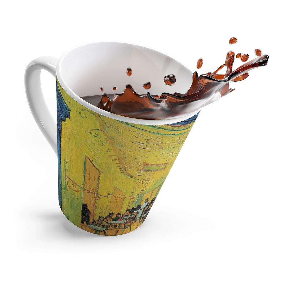 Thumbnail: CAFE TERRACE AT NIGHT Van Gogh  Latte Mug — 