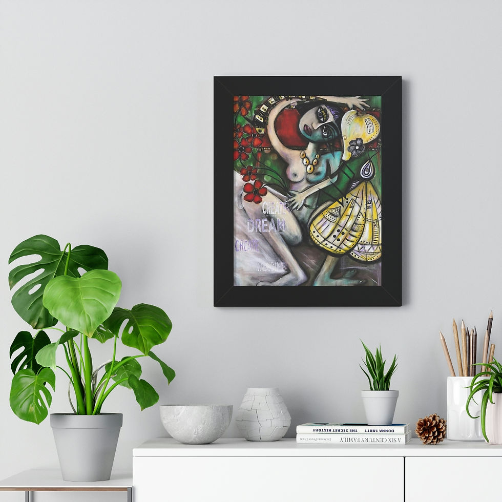 Thumbnail: UNTITLED SELF PORTRAIT GARDEN OF EDEN  Framed Vertical Poster