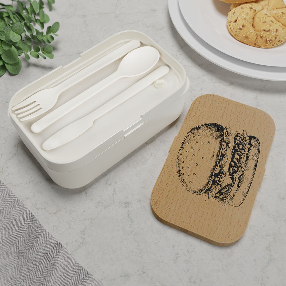 Thumbnail: BURGER JOINT Bento Lunch Box – Retro Sketch 