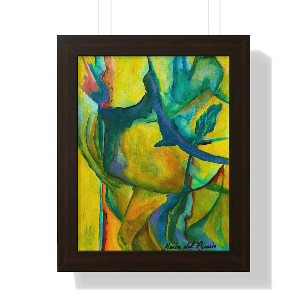 Thumbnail: DANZA DE JARDIN  (Dance of Gardens) Framed Vertical Poster