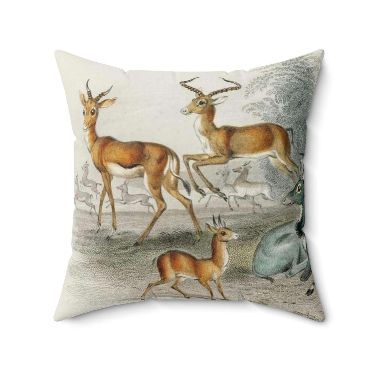  GAZELLE... Spun Polyester Square Pillow
