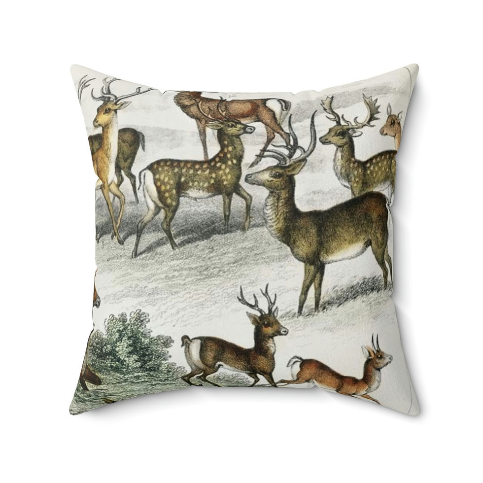 Thumbnail: RED DEER Spun Polyester Square Pillow