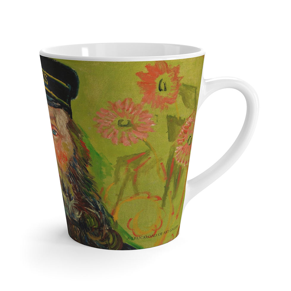 Thumbnail: THE POSTMAN JOSEPH ROULIN Portrait Latte Mug — V Van Gogh‑