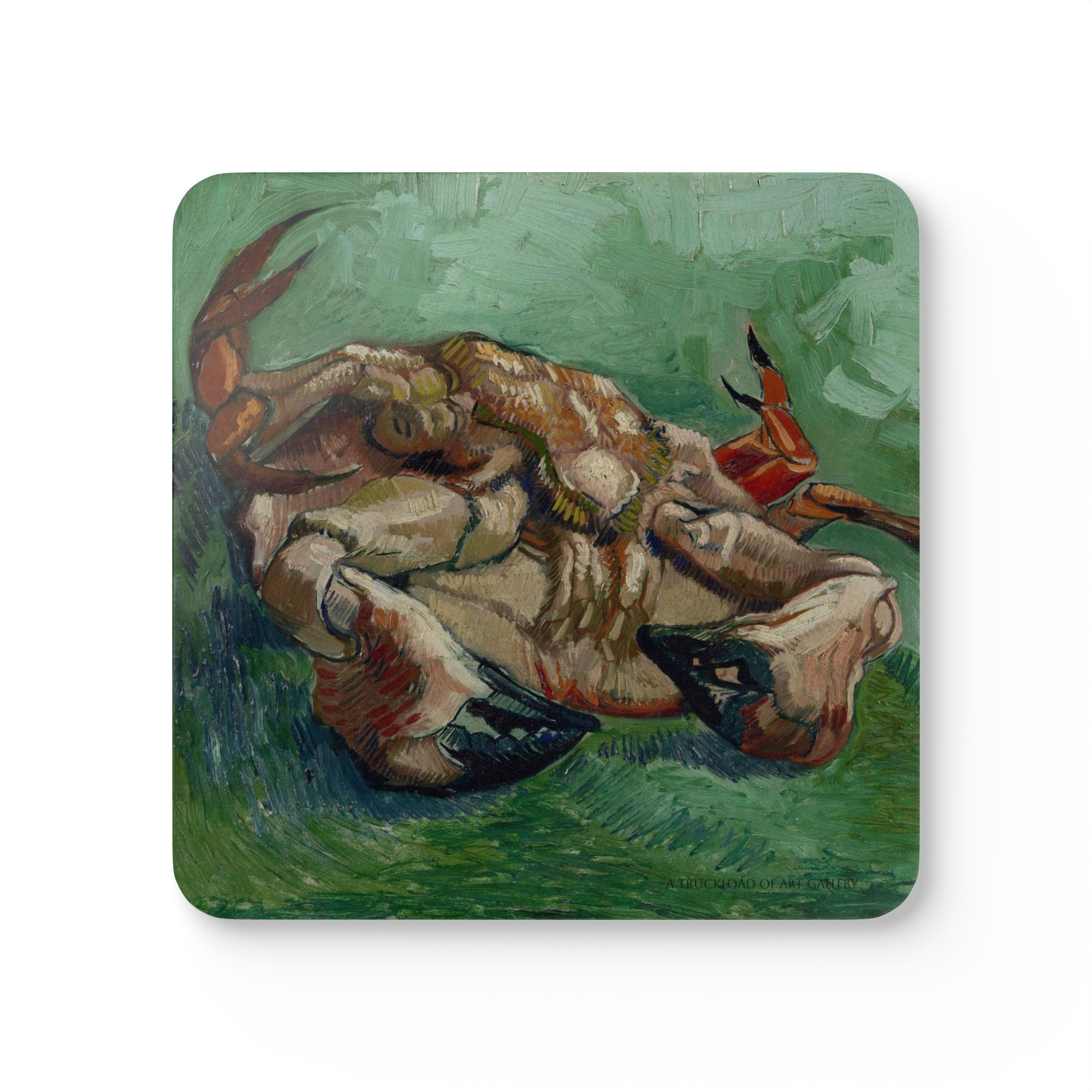 CRAB ON ITS BACK Van Gogh-]Corkwood Coaster Set — Coastal Art Drink
