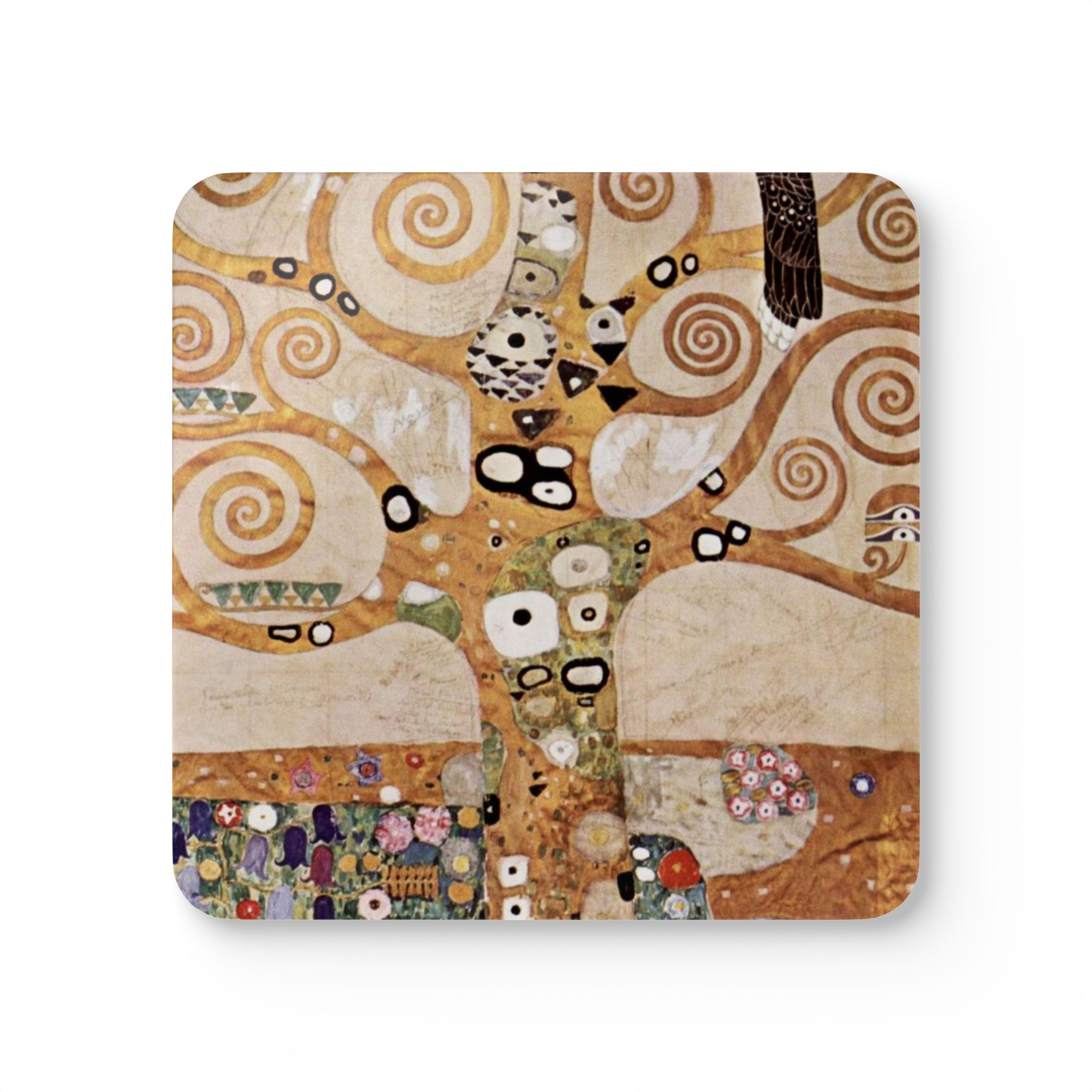 THE TREE OF LIFE — Gustav Klimt Style Decorative Drink Coasters