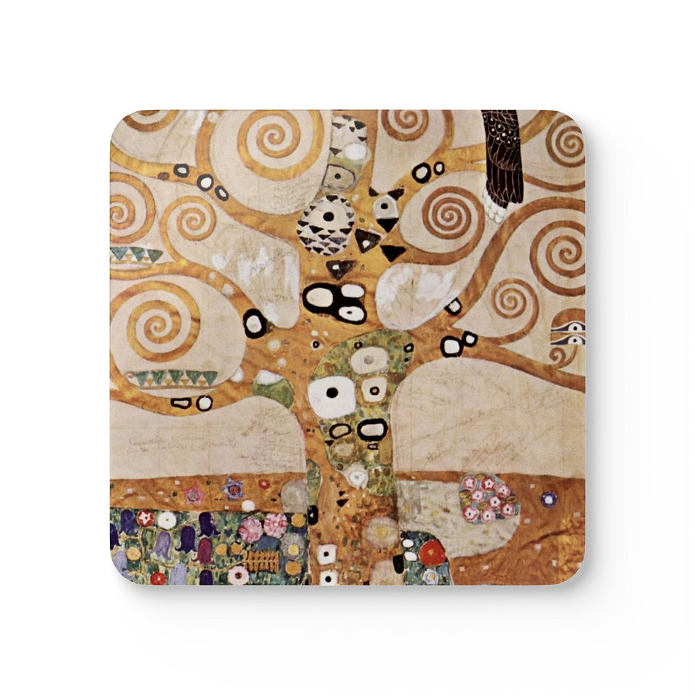 Thumbnail: THE TREE OF LIFE — Gustav Klimt Style Decorative Drink Coasters
