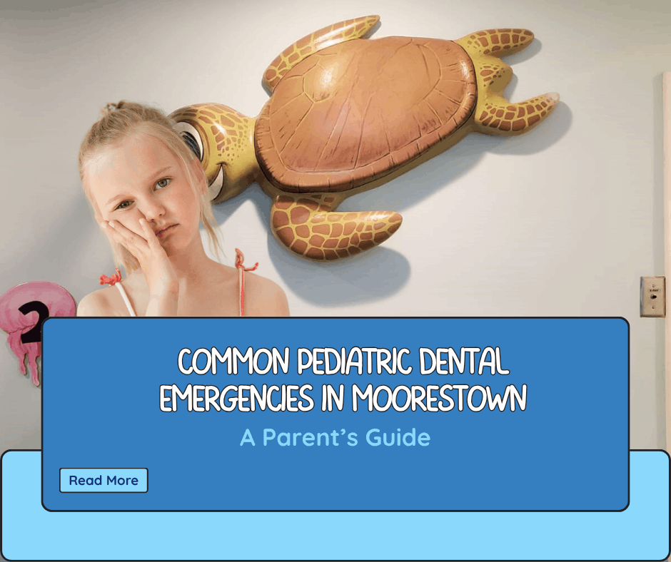 Pediatric dental team examining a child with tooth pain in a kid-friendly dental office in Cherry Hill NJ
