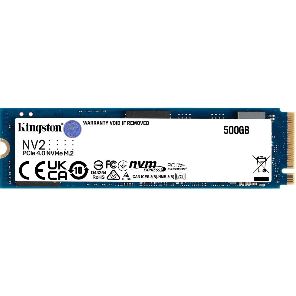 الصورة المصغرة: Kingston NV2 500GB M.2 2280 NVMe PCIe 4.0 Internal SSD Up to 3500 MB/s