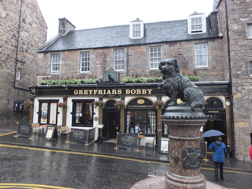 Greyfriars Bobby statue in Edinburgh, a symbol of loyalty and grieving the loss of a beloved master