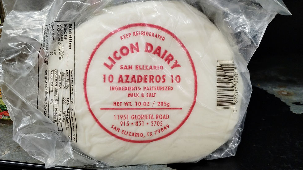 Asadero cheese made at Licon Dairy in San Elizario near El Paso, Texas