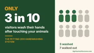Only 3 in 10 visitors wash their hands after touching petting zoo animals: the petting zoo handwashing system