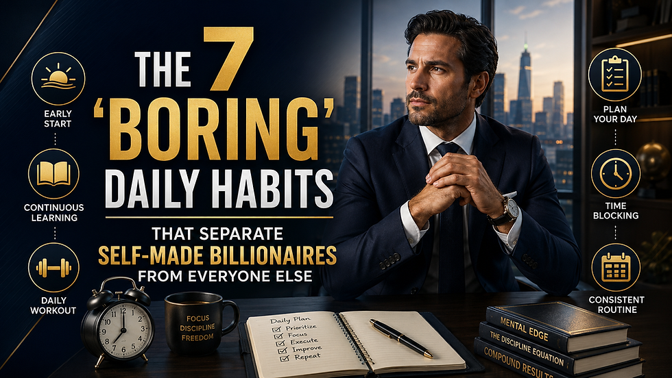 The 7 "Boring" Daily Habits That Separate Self-Made Billionaires From Everyone Else.