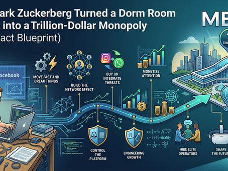 How Mark Zuckerberg Turned a Dorm Room Project into a Trillion-Dollar Monopoly (The Exact Blueprint)