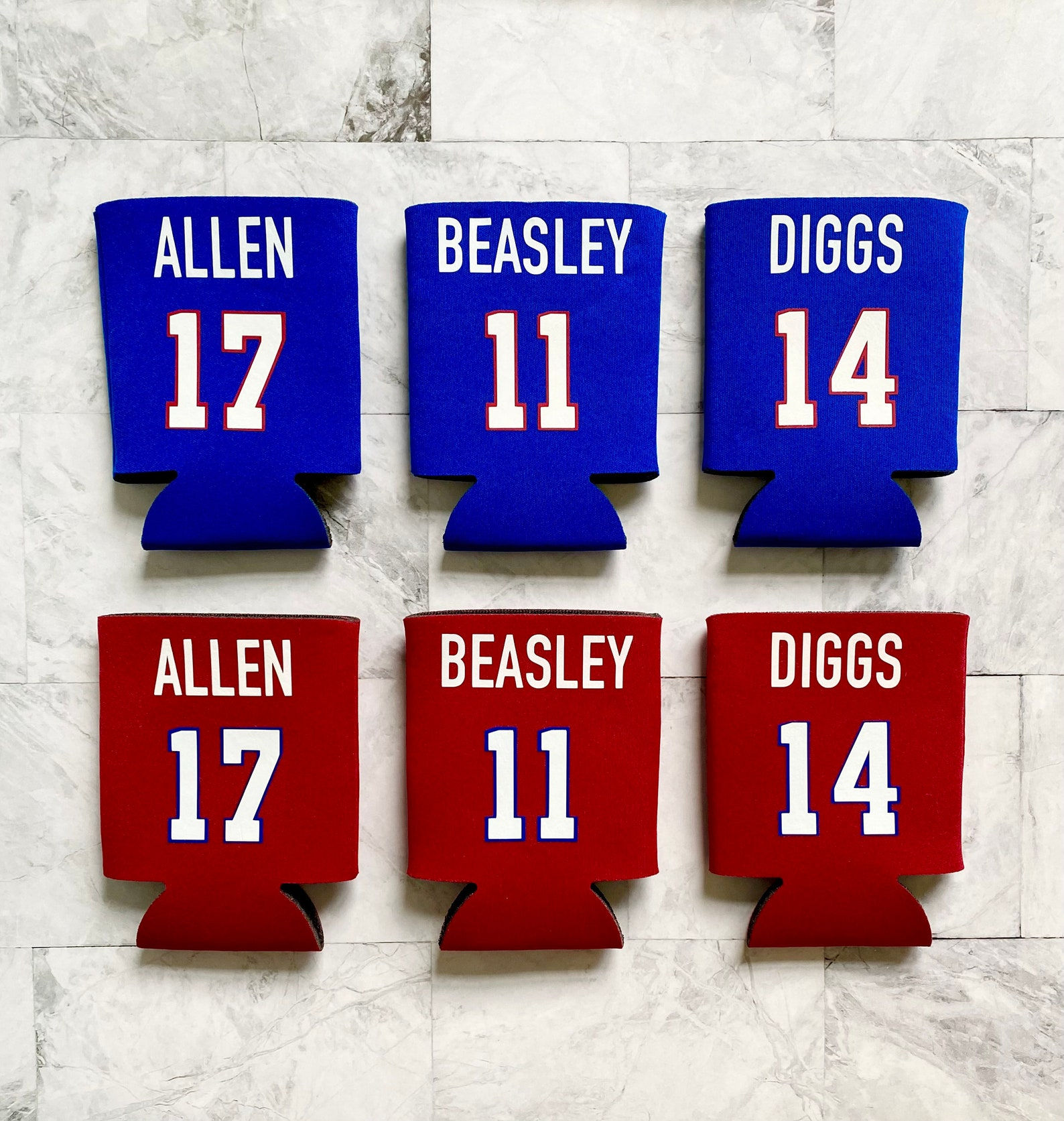 Six Pack Buffalo Bills Football Jersey Beer Can Holders