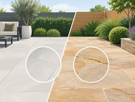 Porcelain or Sandstone? Choosing Garden Paving