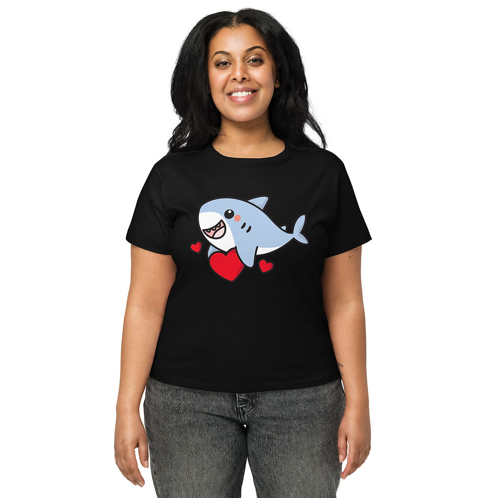 Thumbnail: Love Sharky: High-waisted t-shirt