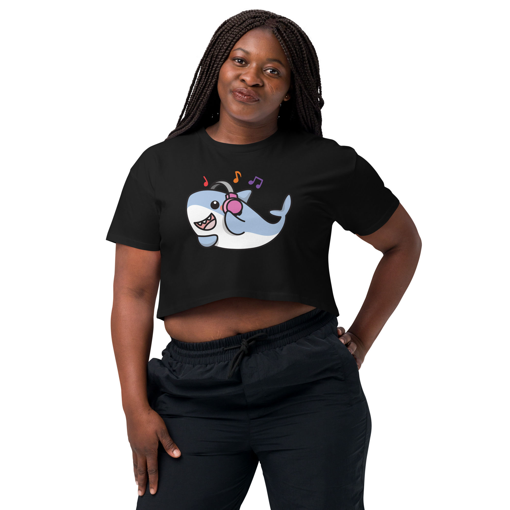 DJ Sharky Women’s crop top