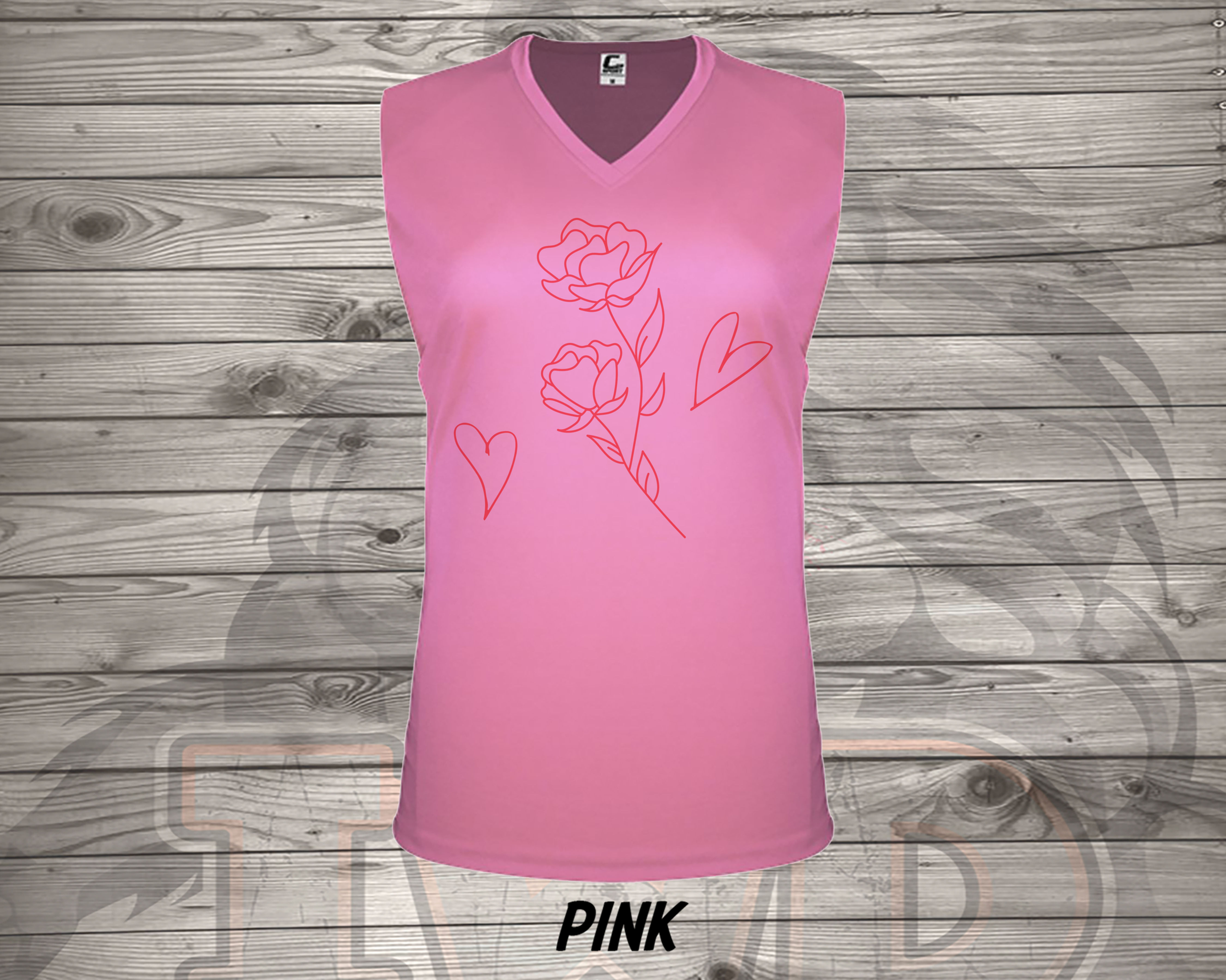 210810.3 Rose Art - Ladies V- Neck Sleeve