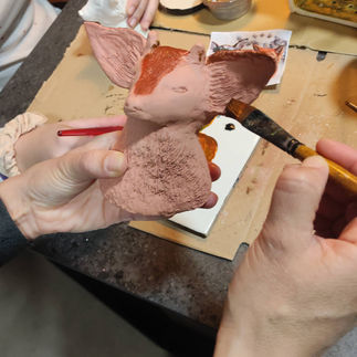 proceso de pintado animales