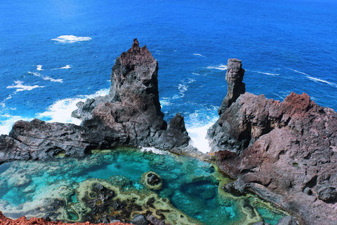 beautiful rock pools on Pitcairn Island