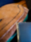 Carving the holdfast into the insole out of 5mm vegetable tanned leather