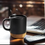 Thumbnail: Cork Base Ceramic Coffee Mug, Spill proof lid