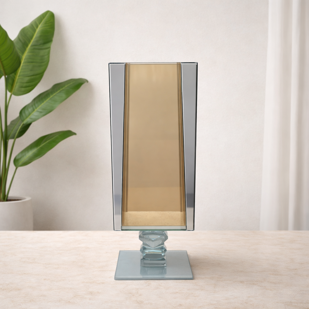 Vaso Pedestal Reflexos – Âmbar