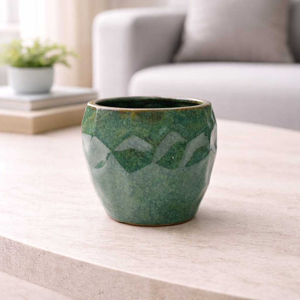 Vaso Cerâmico Terra Viva – Verde Musgo