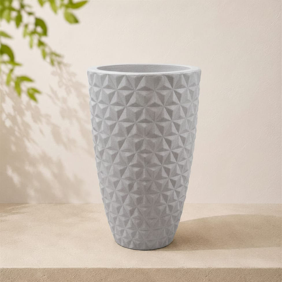 Vaso Diamante - Cinza