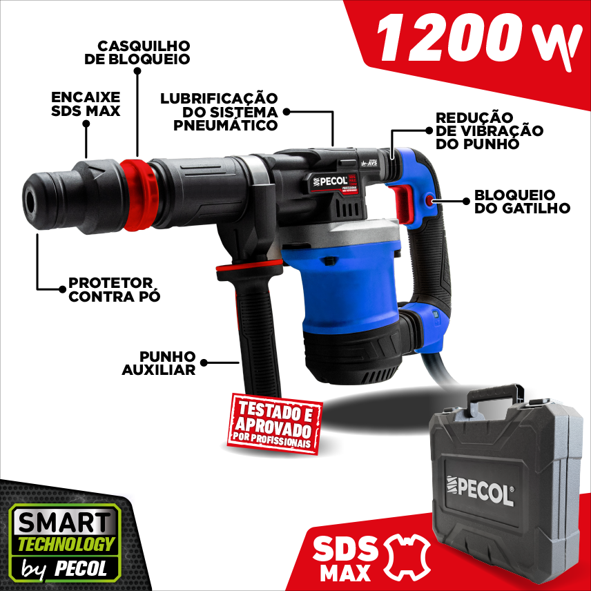 Martelo demolidor SDS MAX Drogaria Maia