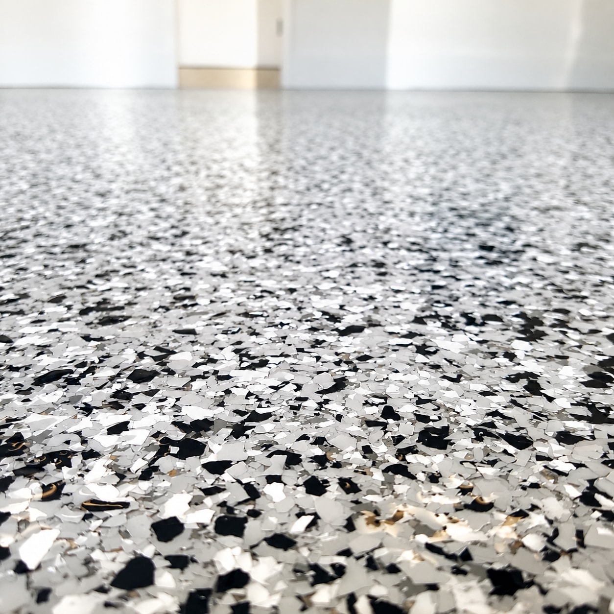 Flake floor finish & texture details — project view 2