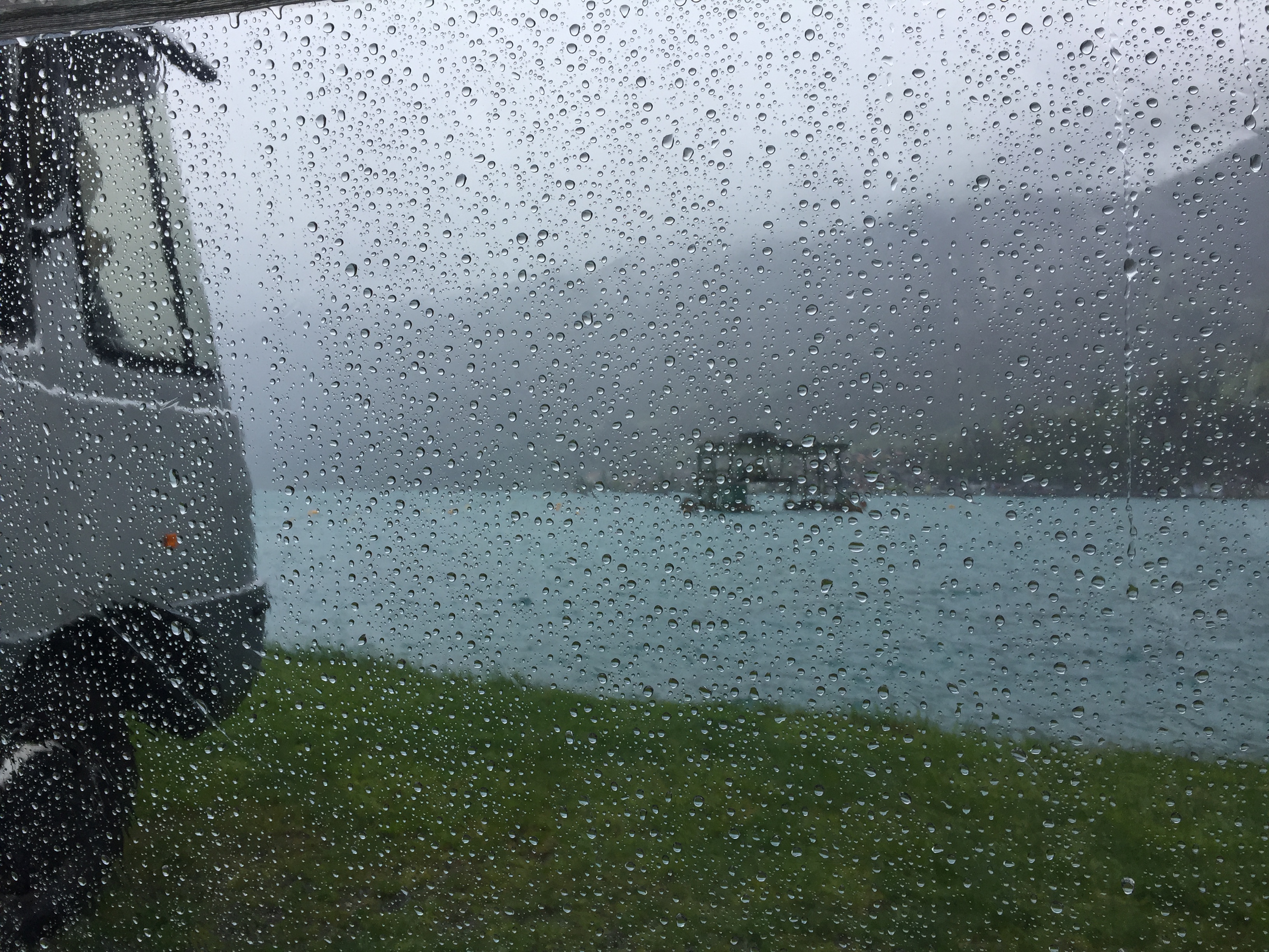 der Regen hat uns eingeholt